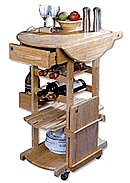 Butchers Block Kitchen Trolley